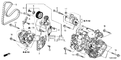 2016 ILX TECHPLUS A-SPEC 4 DOOR DCT AUTO TENSIONER (2.4L) (2) diagram 2016 ILX TECHPLUS A-SPEC 4 DOOR DCT AUTO TENSIONER (2.4L) (2) diagram