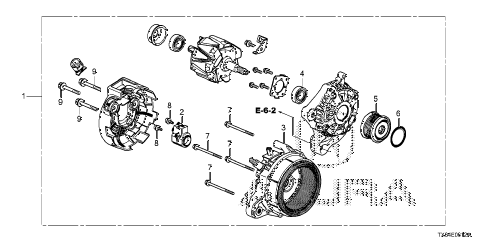 2016 ILX BASE 4 DOOR DCT ALTERNATOR (DENSO) (2.4L) (2) diagram 2016 ILX BASE 4 DOOR DCT ALTERNATOR (DENSO) (2.4L) (2) diagram