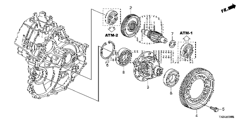 2014 ILX BASE 4 DOOR CVT AT DIFFERENTIAL diagram