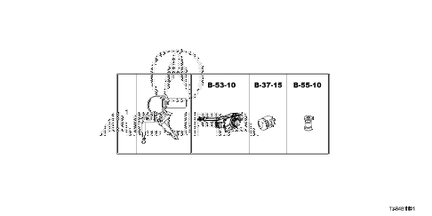 2014 ILX BASE 4 DOOR CVT KEY CYLINDER SET diagram 2014 ILX BASE 4 DOOR CVT KEY CYLINDER SET diagram