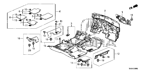 2014 ILX BASE 4 DOOR CVT FLOOR MAT diagram 2014 ILX BASE 4 DOOR CVT FLOOR MAT diagram