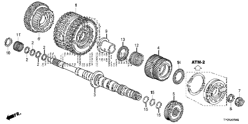 2014 RLX TECHAUDIO 4 DOOR 6AT AT MAINSHAFT - CLUTCH (3RD-6TH) (6AT) diagram 2014 RLX TECHAUDIO 4 DOOR 6AT AT MAINSHAFT - CLUTCH (3RD-6TH) (6AT) diagram