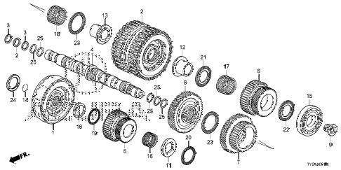 2014 RLX TECHAUDIO 4 DOOR 6AT AT SECONDARY SHAFT - CLUTCH (LOW/2ND-5TH) (6AT) diagram 2014 RLX TECHAUDIO 4 DOOR 6AT AT SECONDARY SHAFT - CLUTCH (LOW/2ND-5TH) (6AT) diagram