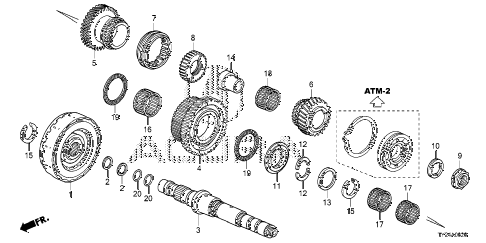 2014 RLX TECHAUDIO 4 DOOR 6AT AT THIRD SHAFT - CLUTCH (4TH) (6AT) diagram 2014 RLX TECHAUDIO 4 DOOR 6AT AT THIRD SHAFT - CLUTCH (4TH) (6AT) diagram