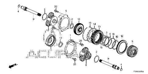 2019 RLX ADVSH-AWD HYBRID 4 DOOR DCT REAR DIFFERENTIAL COMPONENTS (1) diagram 2019 RLX ADVSH-AWD HYBRID 4 DOOR DCT REAR DIFFERENTIAL COMPONENTS (1) diagram