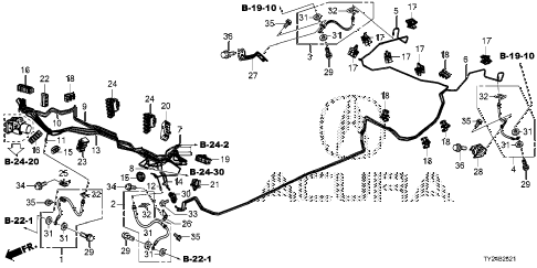 2019 RLX ADVSH-AWD HYBRID 4 DOOR DCT BRAKE LINES (4WD) diagram 2019 RLX ADVSH-AWD HYBRID 4 DOOR DCT BRAKE LINES (4WD) diagram