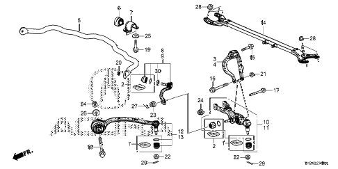 2017 RLX TECH 4 DOOR 6AT FRONT LOWER ARM diagram 2017 RLX TECH 4 DOOR 6AT FRONT LOWER ARM diagram