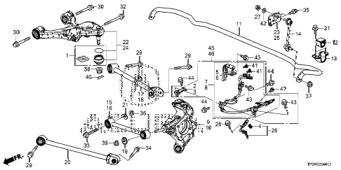 2019 RLX ADVSH-AWD HYBRID 4 DOOR DCT REAR ARM (4WD) diagram 2019 RLX ADVSH-AWD HYBRID 4 DOOR DCT REAR ARM (4WD) diagram