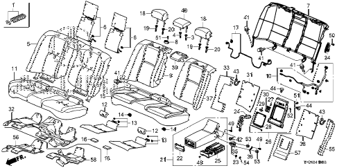 2015 RLX TECHKRELL 4 DOOR 6AT REAR SEAT diagram