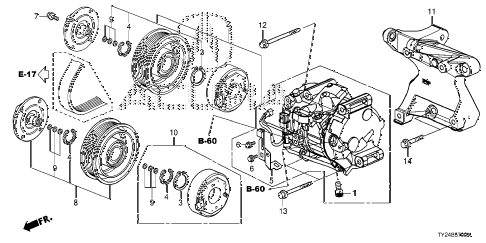 2014 RLX TECHAUDIO 4 DOOR 6AT A/C AIR CONDITIONER (COMPRESSOR) (2WD) diagram 2014 RLX TECHAUDIO 4 DOOR 6AT A/C AIR CONDITIONER (COMPRESSOR) (2WD) diagram