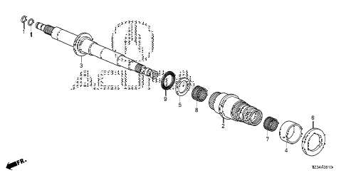 2018 TLX 24BASEL4 4 DOOR DCT AT SECONDARY SHAFT diagram