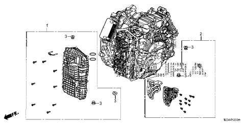 2020 TLX TECH+AA-SPEC,RED 4 DOOR 9AT AT OIL PAN - COVER diagram