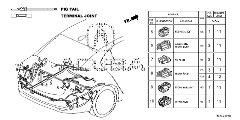 2015 TLX TECH2.4 4 DOOR DCT ELECTRICAL CONNECTORS (RR.) diagram 2015 TLX TECH2.4 4 DOOR DCT ELECTRICAL CONNECTORS (RR.) diagram