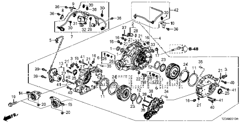 2018 TLX TECH+AA-SPEC,AWD,19IN 4 DOOR 9AT REAR DIFFERENTIAL - MOUNT diagram