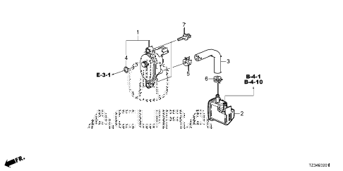 2019 TLX TECH+AA-SPEC,AWD,19,R 4 DOOR 9AT PURGE CONTROL SOLENOID VALVE (2) diagram 2019 TLX TECH+AA-SPEC,AWD,19,R 4 DOOR 9AT PURGE CONTROL SOLENOID VALVE (2) diagram