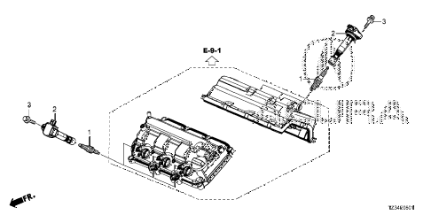 2018 TLX TECH+AA-SPEC,AWD,19IN 4 DOOR 9AT PLUG HOLE COIL - PLUG (2) diagram