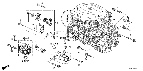 2019 TLX TECH+AA-SPEC,AWD,19,R 4 DOOR 9AT ALTERNATOR BRACKET - TENSIONER (2) diagram 2019 TLX TECH+AA-SPEC,AWD,19,R 4 DOOR 9AT ALTERNATOR BRACKET - TENSIONER (2) diagram