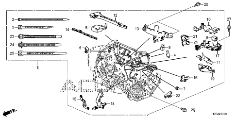 2018 TLX 24BASEL4 4 DOOR DCT ENGINE WIRE HARNESS (1) diagram