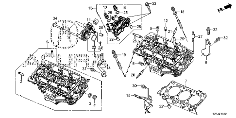 2019 TLX TECH+AA-SPEC,AWD,19,R 4 DOOR 9AT REAR CYLINDER HEAD diagram 2019 TLX TECH+AA-SPEC,AWD,19,R 4 DOOR 9AT REAR CYLINDER HEAD diagram
