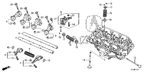 2019 TLX TECH+AA-SPEC,AWD,19,R 4 DOOR 9AT VALVE - ROCKER ARM (FR.) diagram 2019 TLX TECH+AA-SPEC,AWD,19,R 4 DOOR 9AT VALVE - ROCKER ARM (FR.) diagram
