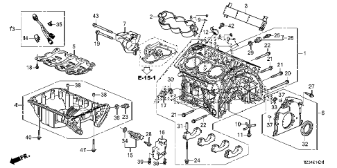 2019 TLX TECH+AA-SPEC,AWD,19,R 4 DOOR 9AT CYLINDER BLOCK - OIL PAN (2) diagram 2019 TLX TECH+AA-SPEC,AWD,19,R 4 DOOR 9AT CYLINDER BLOCK - OIL PAN (2) diagram