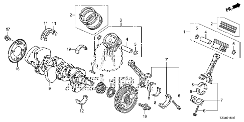 2019 TLX TECH+AA-SPEC,AWD,19,R 4 DOOR 9AT CRANKSHAFT - PISTON (2) diagram 2019 TLX TECH+AA-SPEC,AWD,19,R 4 DOOR 9AT CRANKSHAFT - PISTON (2) diagram