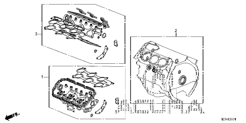 2019 TLX TECH+AA-SPEC,AWD,19,R 4 DOOR 9AT GASKET KIT (2) diagram 2019 TLX TECH+AA-SPEC,AWD,19,R 4 DOOR 9AT GASKET KIT (2) diagram