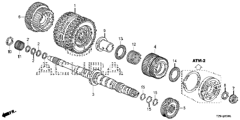 2014 MDX TECHENTERTAINMENT 5 DOOR 6AT AT MAINSHAFT - CLUTCH (3RD-6TH) (6AT) diagram 2014 MDX TECHENTERTAINMENT 5 DOOR 6AT AT MAINSHAFT - CLUTCH (3RD-6TH) (6AT) diagram