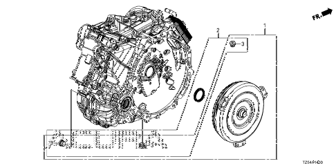 2020 MDX A-SPECSH-AWD,7P 5 DOOR 9AT AT TORQUE CONVERTER (9AT) diagram
