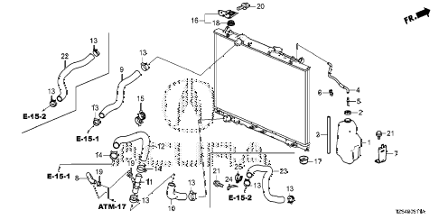 2016 MDX TECHSH-AWD ENT. AWP 5 DOOR 9AT RADIATOR HOSE - RESERVE TANK (2) diagram 2016 MDX TECHSH-AWD ENT. AWP 5 DOOR 9AT RADIATOR HOSE - RESERVE TANK (2) diagram