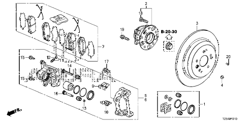 2016 MDX BASE 5 DOOR 9AT REAR BRAKE (1) diagram 2016 MDX BASE 5 DOOR 9AT REAR BRAKE (1) diagram