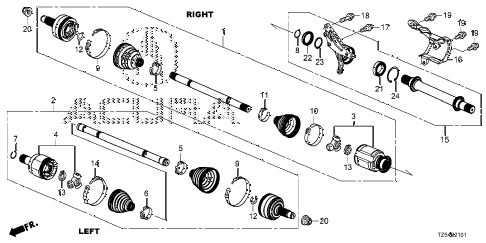 2020 MDX ADVSH-AWD,6P,ENT 5 DOOR 9AT DRIVESHAFT (2) diagram