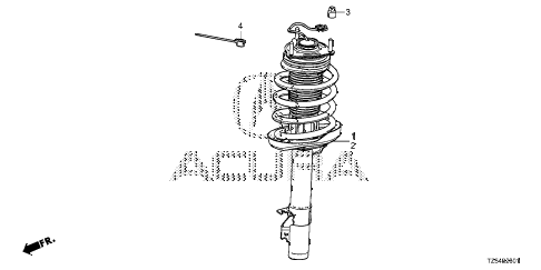 2020 MDX ADVSH-AWD,6P,ENT 5 DOOR 9AT FRONT SHOCK ABSORBER (2) diagram