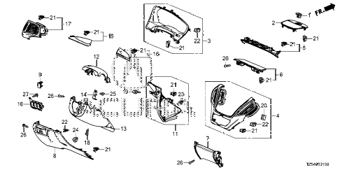2016 MDX TECHAWP 5 DOOR 9AT INSTRUMENT PANEL GARNISH (DRIVER SIDE) diagram 2016 MDX TECHAWP 5 DOOR 9AT INSTRUMENT PANEL GARNISH (DRIVER SIDE) diagram