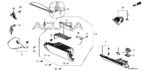 2016 MDX TECHAWP 5 DOOR 9AT INSTRUMENT PANEL GARNISH (PASSENGER SIDE) diagram 2016 MDX TECHAWP 5 DOOR 9AT INSTRUMENT PANEL GARNISH (PASSENGER SIDE) diagram