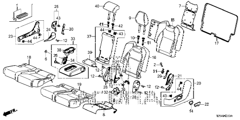 2016 MDX TECHAWP 5 DOOR 9AT MIDDLE SEAT (L.) (BENCH SEAT) diagram 2016 MDX TECHAWP 5 DOOR 9AT MIDDLE SEAT (L.) (BENCH SEAT) diagram