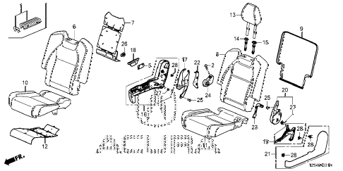 2016 MDX TECHAWP 5 DOOR 9AT MIDDLE SEAT (R.) (BENCH SEAT) diagram 2016 MDX TECHAWP 5 DOOR 9AT MIDDLE SEAT (R.) (BENCH SEAT) diagram