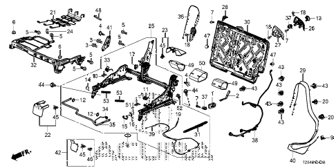 2016 MDX TECHAWP 5 DOOR 9AT MIDDLE SEAT COMPONENTS (L.) (BENCH SEAT) diagram 2016 MDX TECHAWP 5 DOOR 9AT MIDDLE SEAT COMPONENTS (L.) (BENCH SEAT) diagram