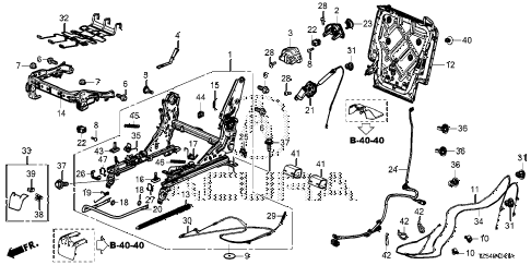 2016 MDX TECHAWP 5 DOOR 9AT MIDDLE SEAT COMPONENTS (R.) (BENCH SEAT) diagram 2016 MDX TECHAWP 5 DOOR 9AT MIDDLE SEAT COMPONENTS (R.) (BENCH SEAT) diagram