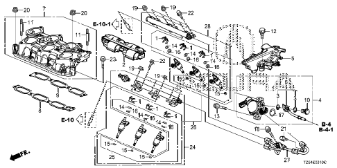 2020 MDX TECHSH-AWD,6P,ENT 5 DOOR 9AT FUEL INJECTOR (3.5L) diagram