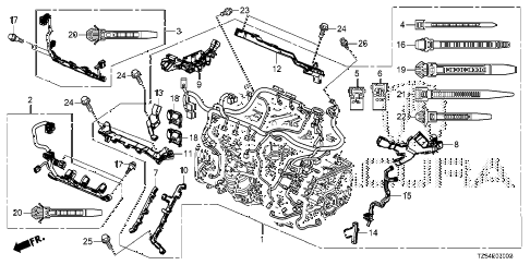 2014 MDX BASESH-AWD 5 DOOR 6AT ENGINE WIRE HARNESS (3.5L) (1) diagram 2014 MDX BASESH-AWD 5 DOOR 6AT ENGINE WIRE HARNESS (3.5L) (1) diagram