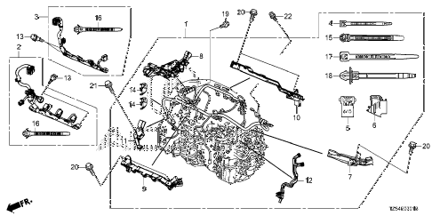 2020 MDX TECHSH-AWD,6P,ENT 5 DOOR 9AT ENGINE WIRE HARNESS (3.5L) (2) diagram