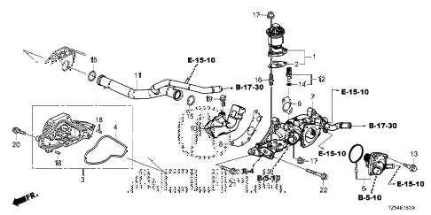 2014 MDX BASESH-AWD 5 DOOR 6AT WATER PUMP (3.5L) (1) diagram 2014 MDX BASESH-AWD 5 DOOR 6AT WATER PUMP (3.5L) (1) diagram