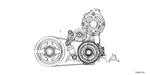 2014 MDX BASESH-AWD 5 DOOR 6AT ALTERNATOR BELT (1) diagram 2014 MDX BASESH-AWD 5 DOOR 6AT ALTERNATOR BELT (1) diagram