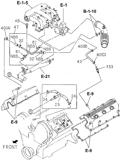 1997 SLX 4LSPREMIUM 4 DOOR 4AT BREATHER TUBE diagram 1997 SLX 4LSPREMIUM 4 DOOR 4AT BREATHER TUBE diagram
