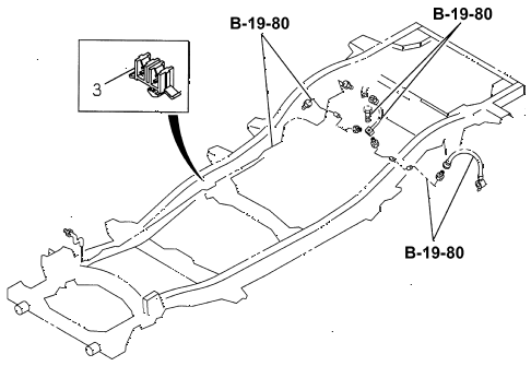 1997 SLX 4LSPREMIUM 4 DOOR 4AT OIL PIPING CLIPS (2) diagram