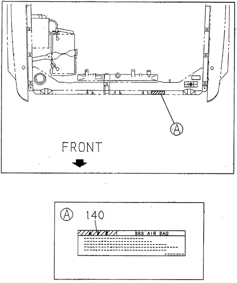 1997 SLX 4LSPREMIUM 4 DOOR 4AT CAUTION PLATE - LABEL (3) diagram