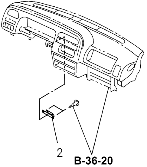 1997 SLX 4LSPREMIUM 4 DOOR 4AT INSTRUMENT UNDERCOVER diagram