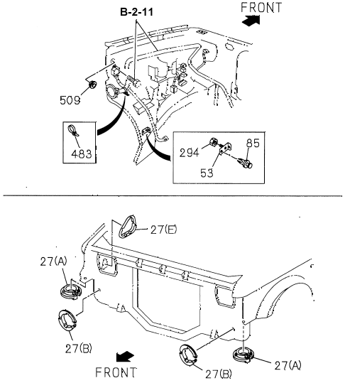 1997 SLX 4LSPREMIUM 4 DOOR 4AT HEADLIGHT BACKING diagram 1997 SLX 4LSPREMIUM 4 DOOR 4AT HEADLIGHT BACKING diagram