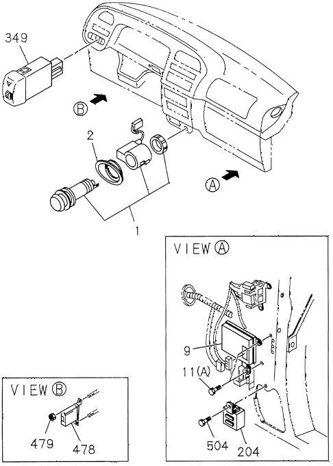 1997 SLX 4LSPREMIUM 4 DOOR 4AT CONTROL (ILLUMINATION - CRUISE) - LIGHTER diagram 1997 SLX 4LSPREMIUM 4 DOOR 4AT CONTROL (ILLUMINATION - CRUISE) - LIGHTER diagram